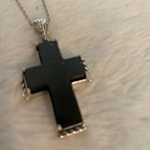 Shungite cross necklace